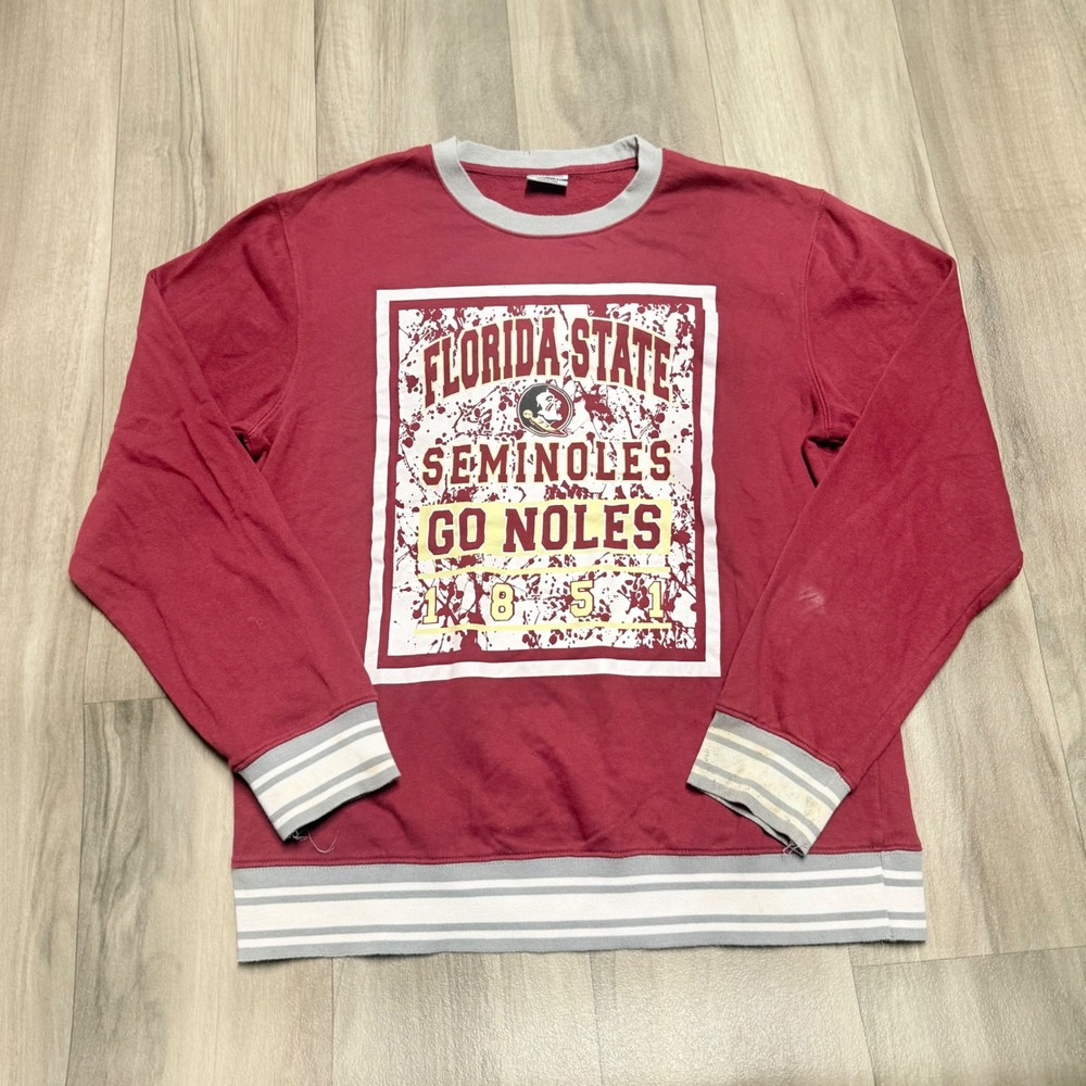 Stadium Athletics Florida State Seminoles Go Noles Sweatshirt XXL Garnet Red
